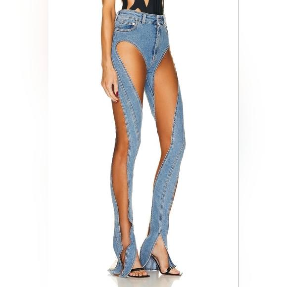 Rehab Blue and Tan Skinny Jeans - Picture 9 of 9